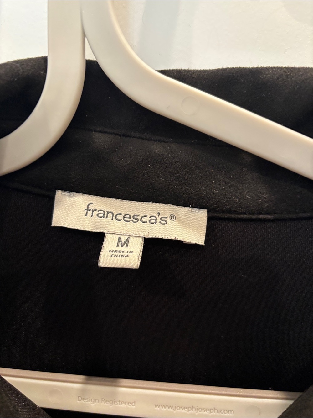 Francesca's Collections Black Faux Suede Fringe Jacket - Picture 5 of 6